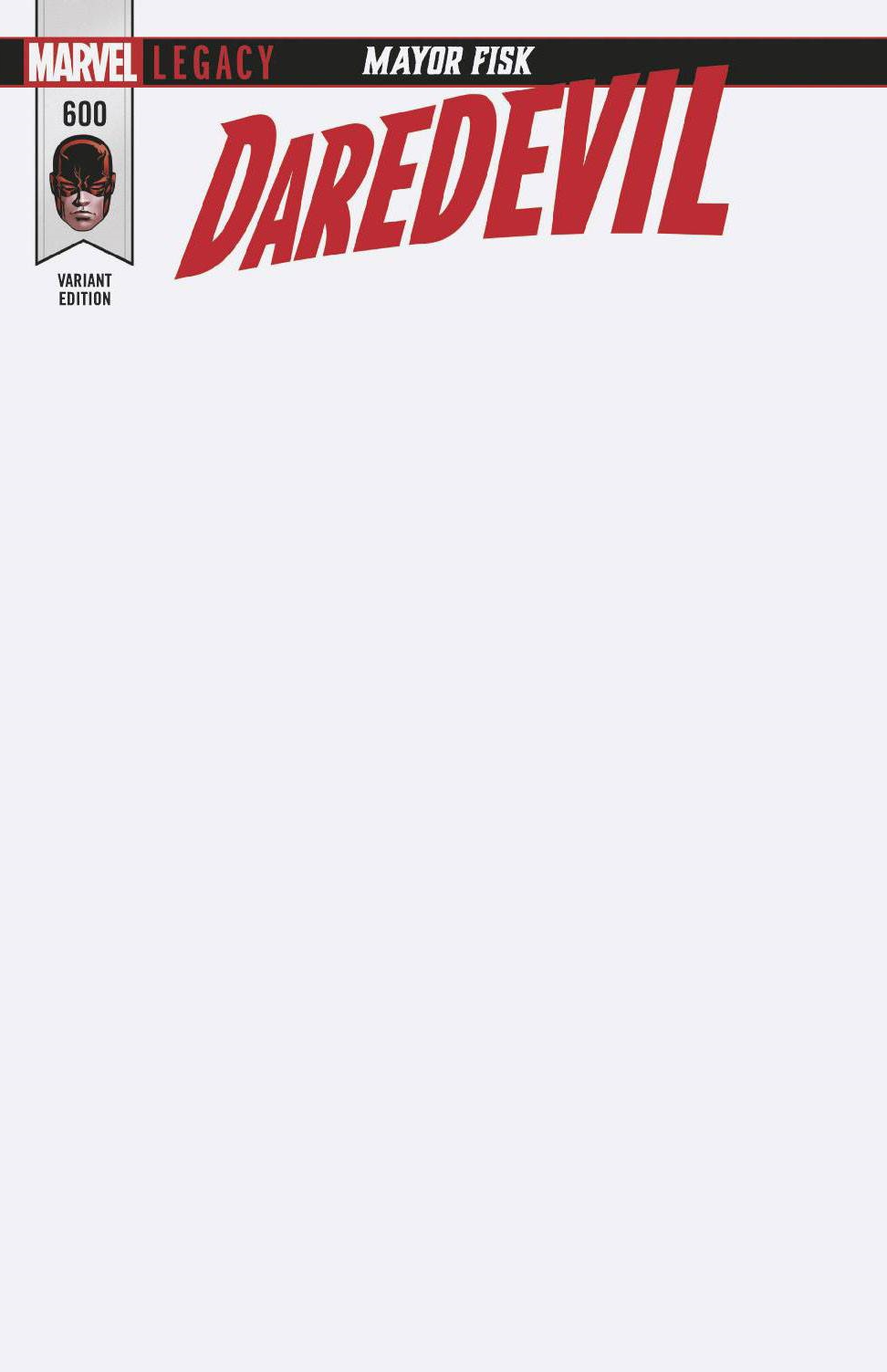 Daredevil #600 Blank Variant Leg