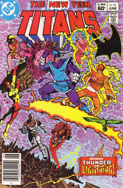 The New Teen Titans #32 [Newsstand]-Near Mint (9.2 - 9.8)