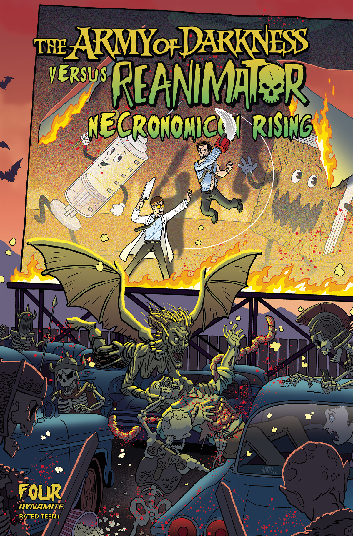 Army of Darkness Vs Reanimator Necronomicon Rising #4 Cover A Fleecs