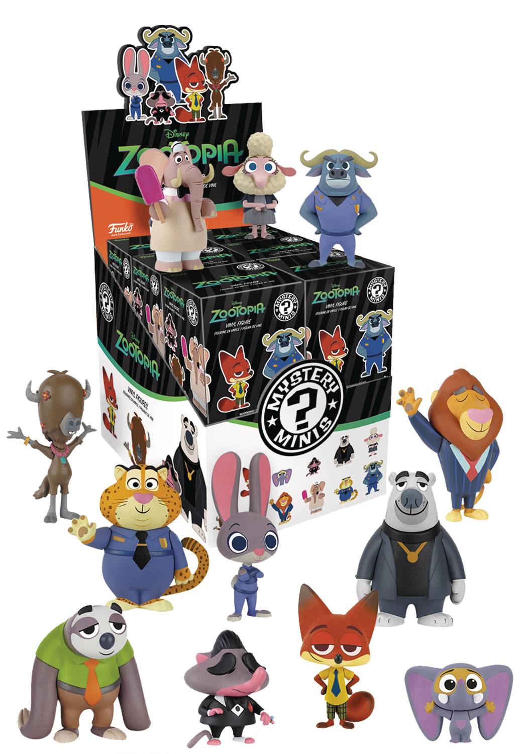 Zootopia Mystery Minis 12 Piece Blind Mystery Box Display