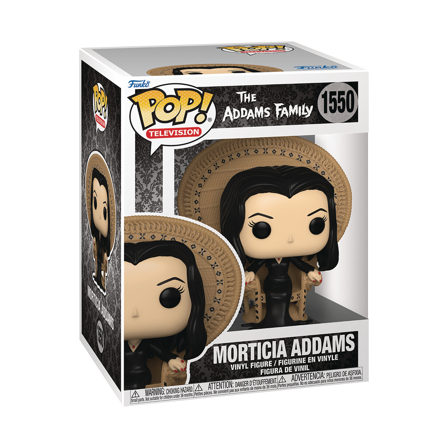 Pop Deluxe Addams Family Classic Morticia In Chair Vinyl Figure