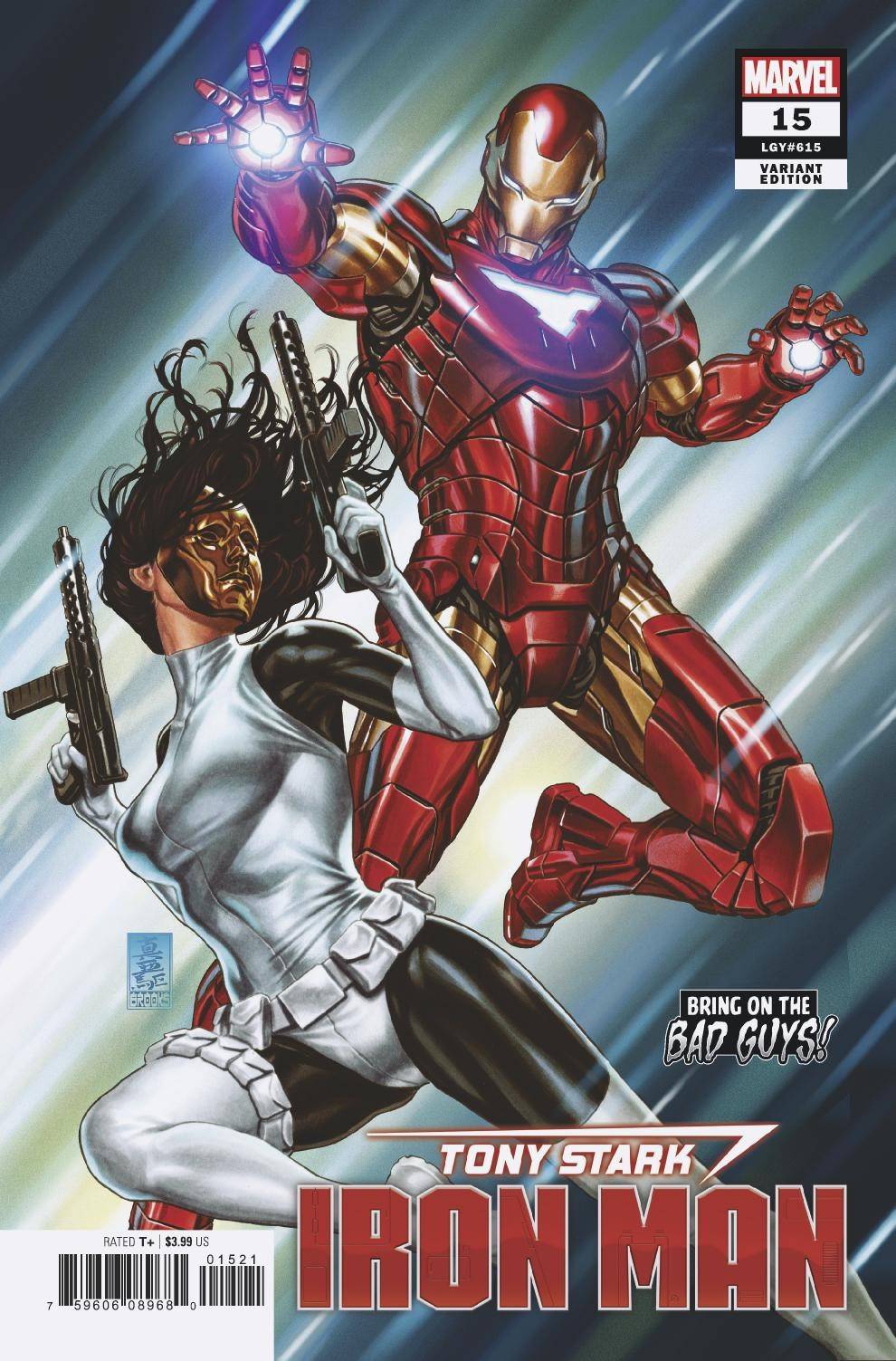 Tony Stark Iron Man #15 Brooks Bring on the Bad Guys Variant (2018)
