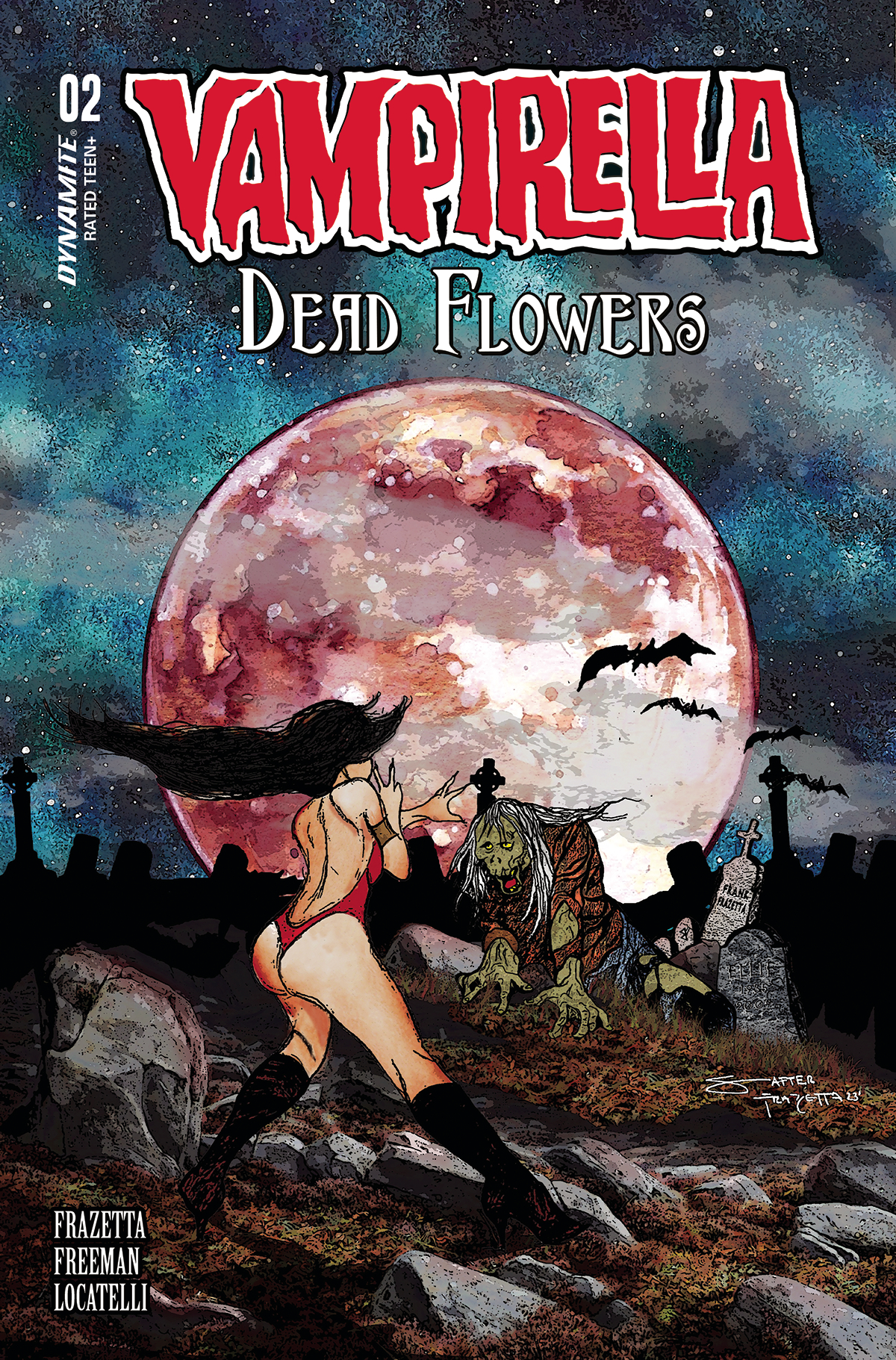 Vampirella Dead Flowers #2 Cover D Frazetta & Freeman (Of 4)