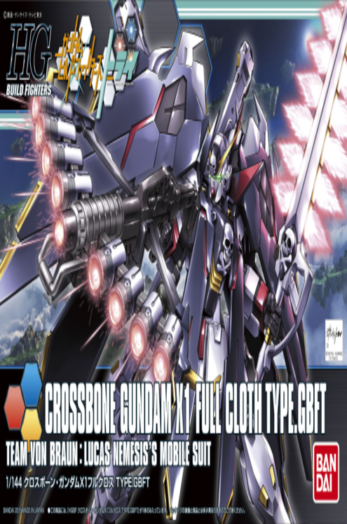 Hgbf 1/144 Crossbone Gundam X1 Full Cloth Ver. Gbf