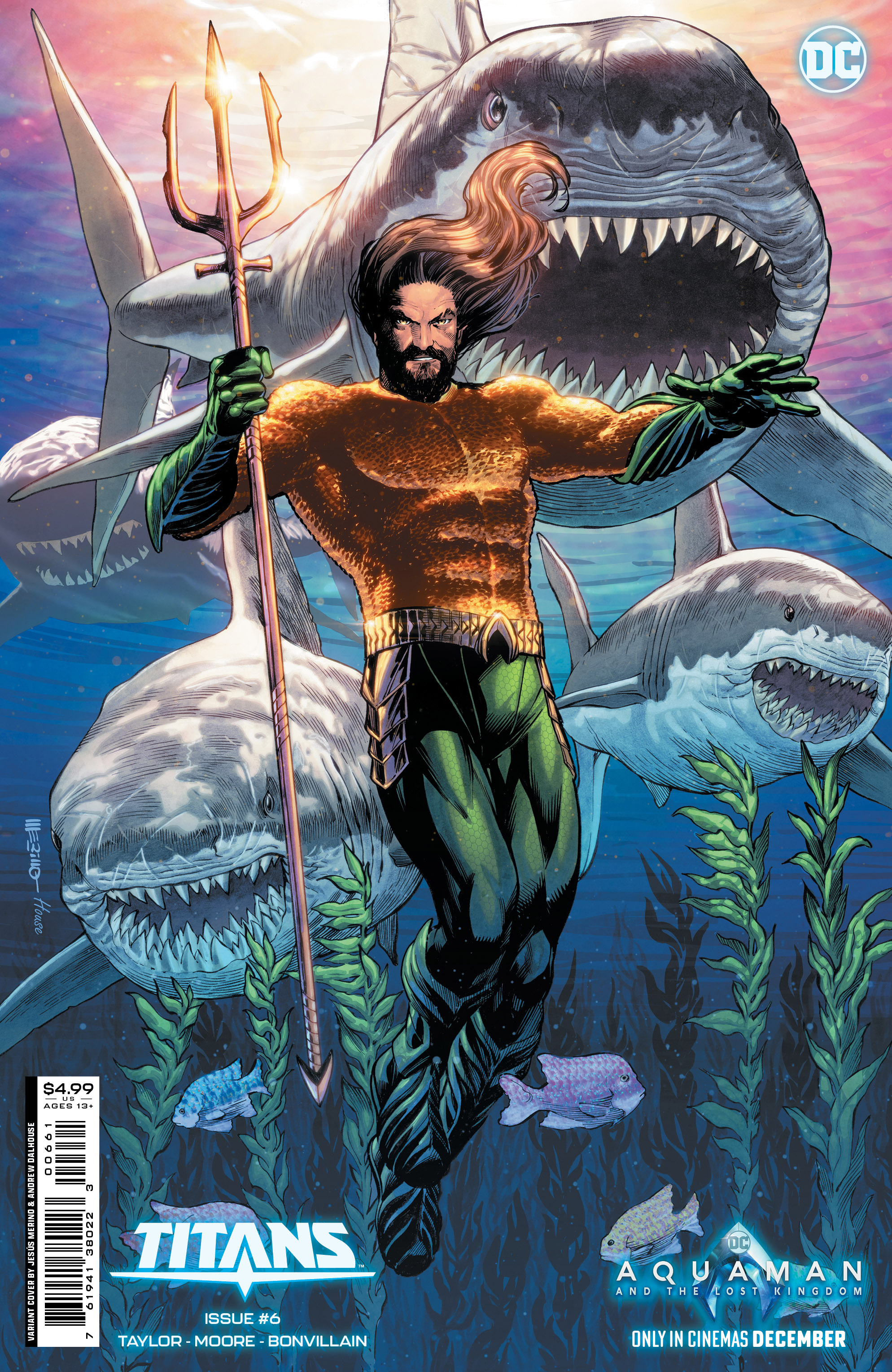 Titans #6 Cover D Jesus Merino Aquaman and the Lost Kingdom Card Stock Variant