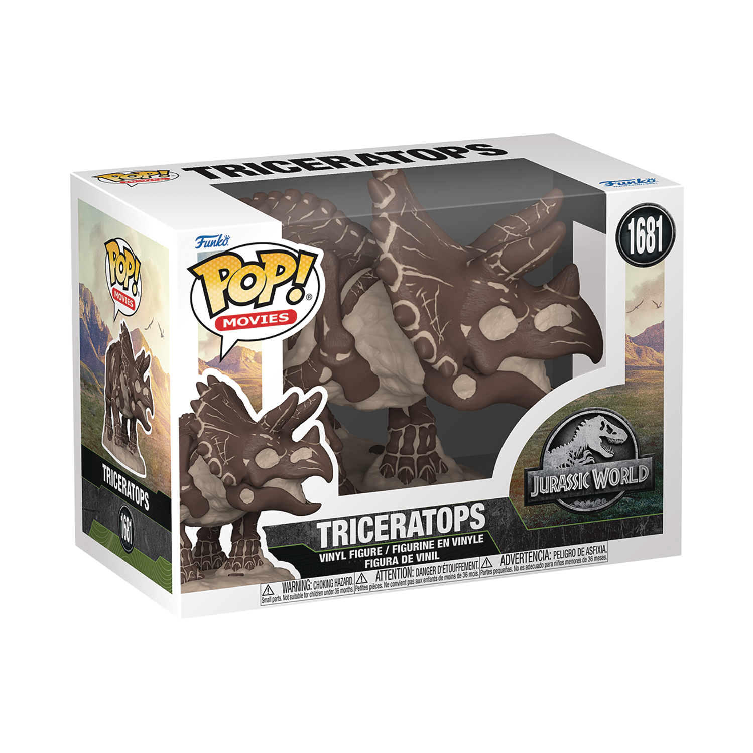 Pop Movies Jurassic Park Fossil Triceratops Vinyl Figure