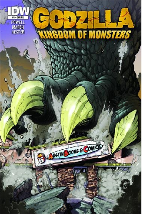 Godzilla Kingdomof Monsters #1 Austin Books Exclusive Nighttime