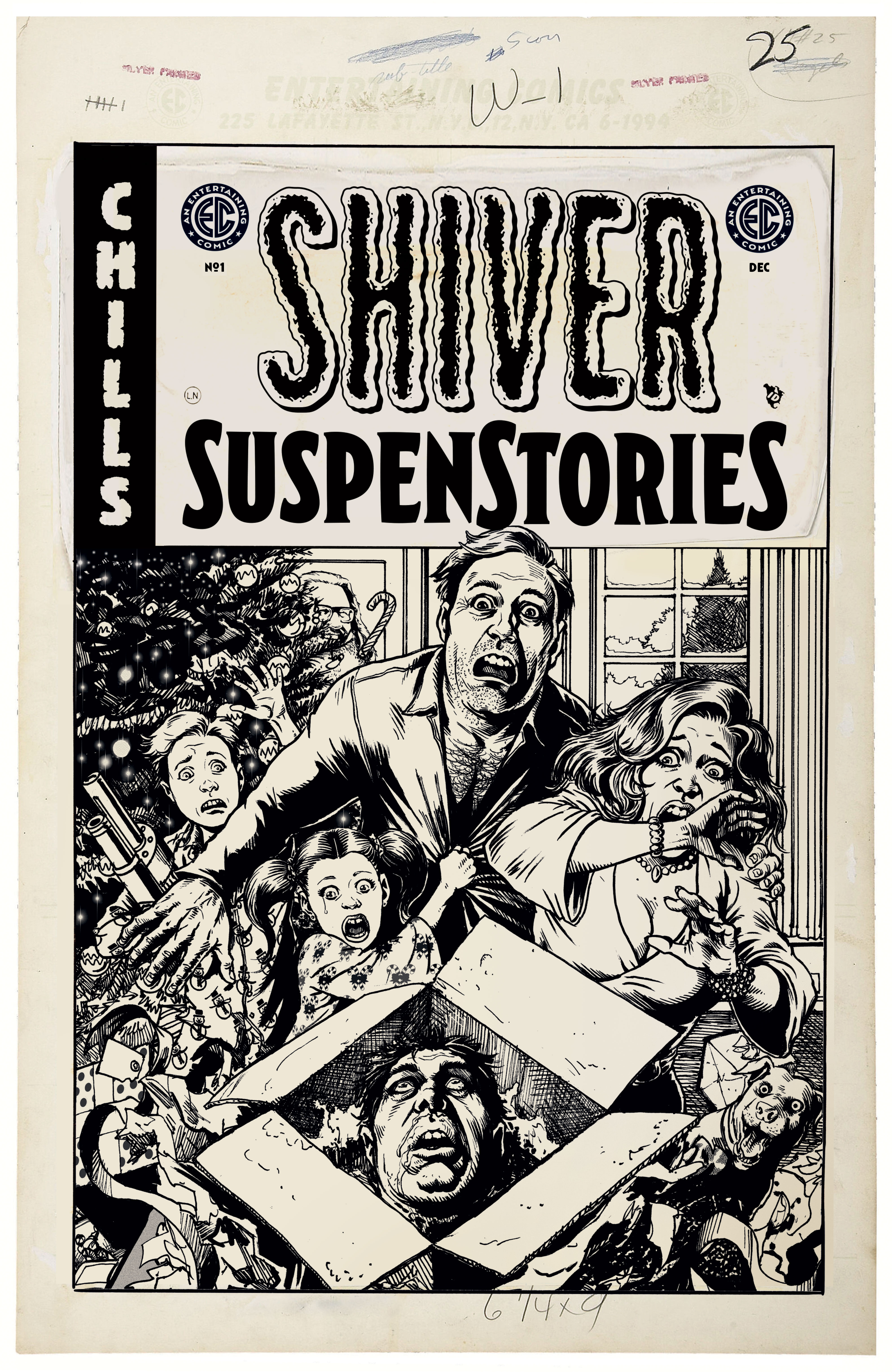 EC Shiver Suspenstories #1 (One Shot) Cover D 1 for 20 Incentive Darick Robertson Black & White Artist Edition