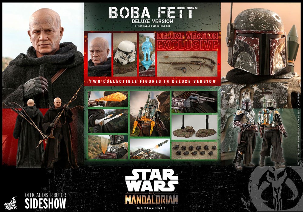 ***Pre-Order*** Hot Toys Star Wars The Mandalorian Boba Fett Deluxe 1/6 Action Figure 2-Pack