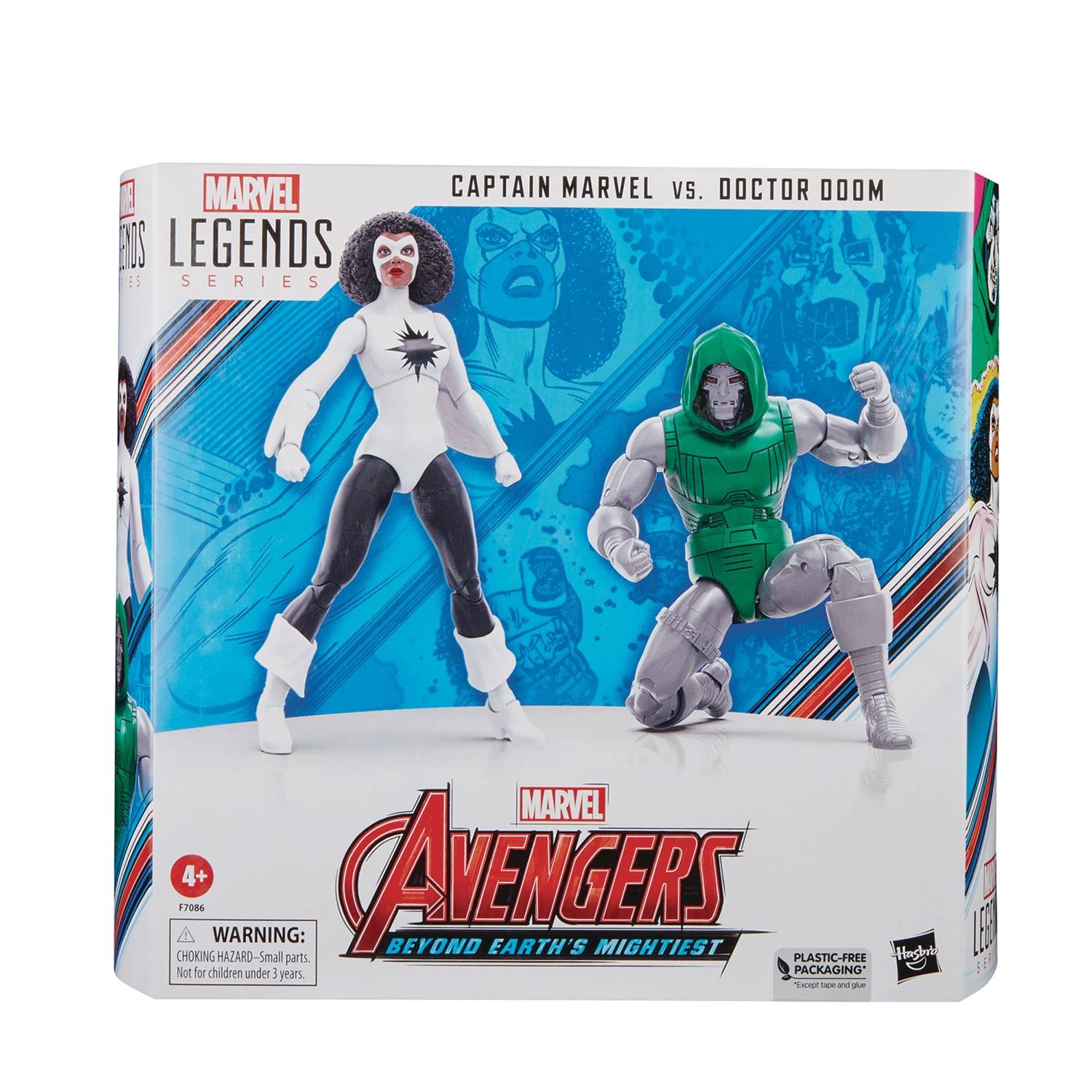 Avengers 60th Anniversary Legacy Captain Marvel / Dr Doom 6-inch Action Figure 2-pack Case