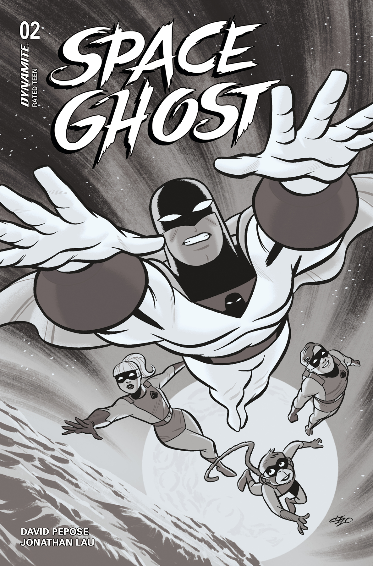 Space Ghost #2 Cover O 20 Copy Incentive Cho Black & White