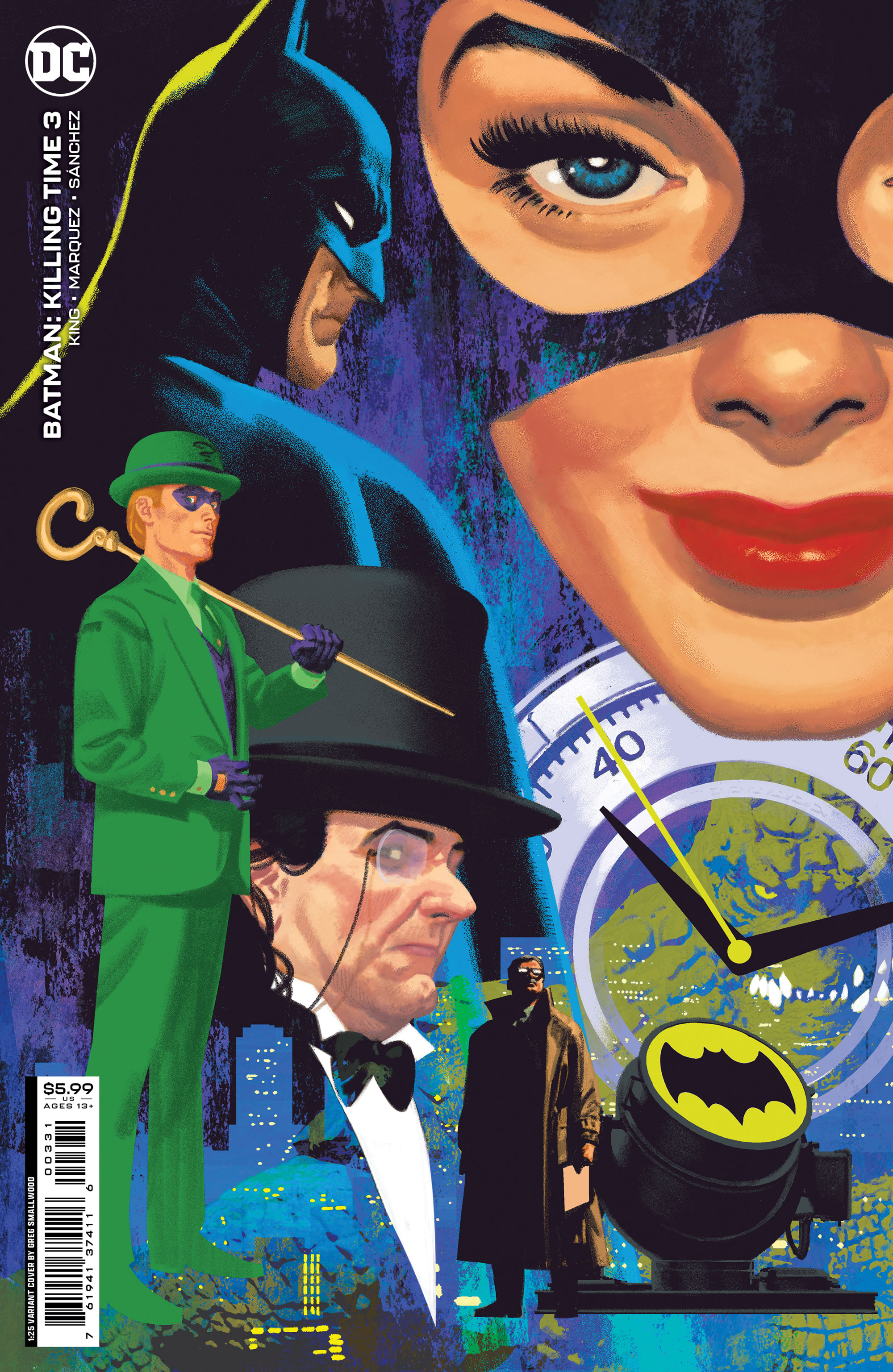 Batman Killing Time #3 Cover C Incentive 1 For 25 Greg Smallwood Card Stock Variant (Of 6)