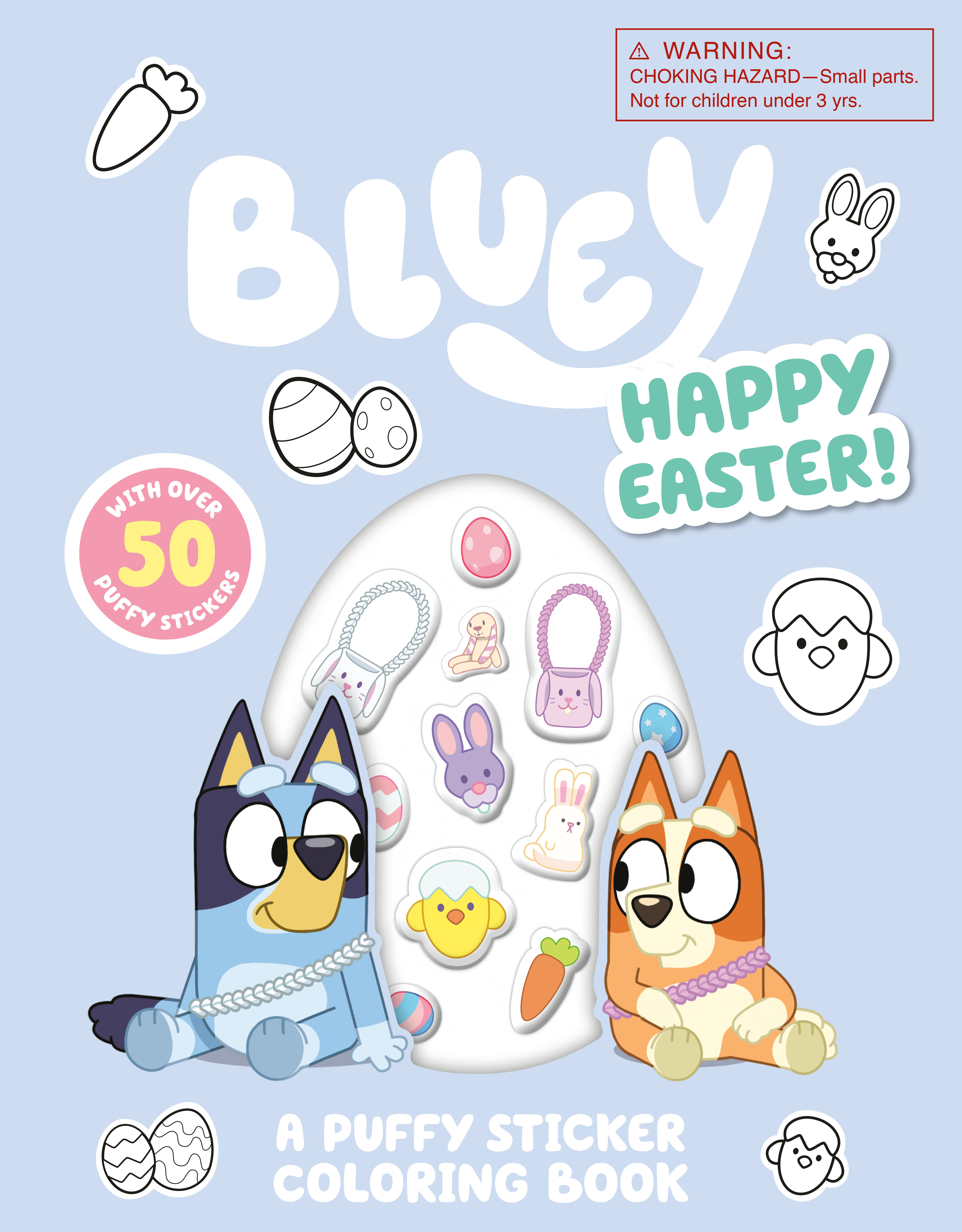 Bluey: Happy Easter! A Puffy Sticker Coloring Book