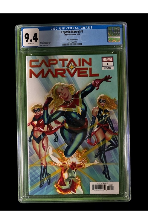 Cgc Graded 9.4 Captain Marvel #1 Alex Ross Cover Marvel Comics 2019