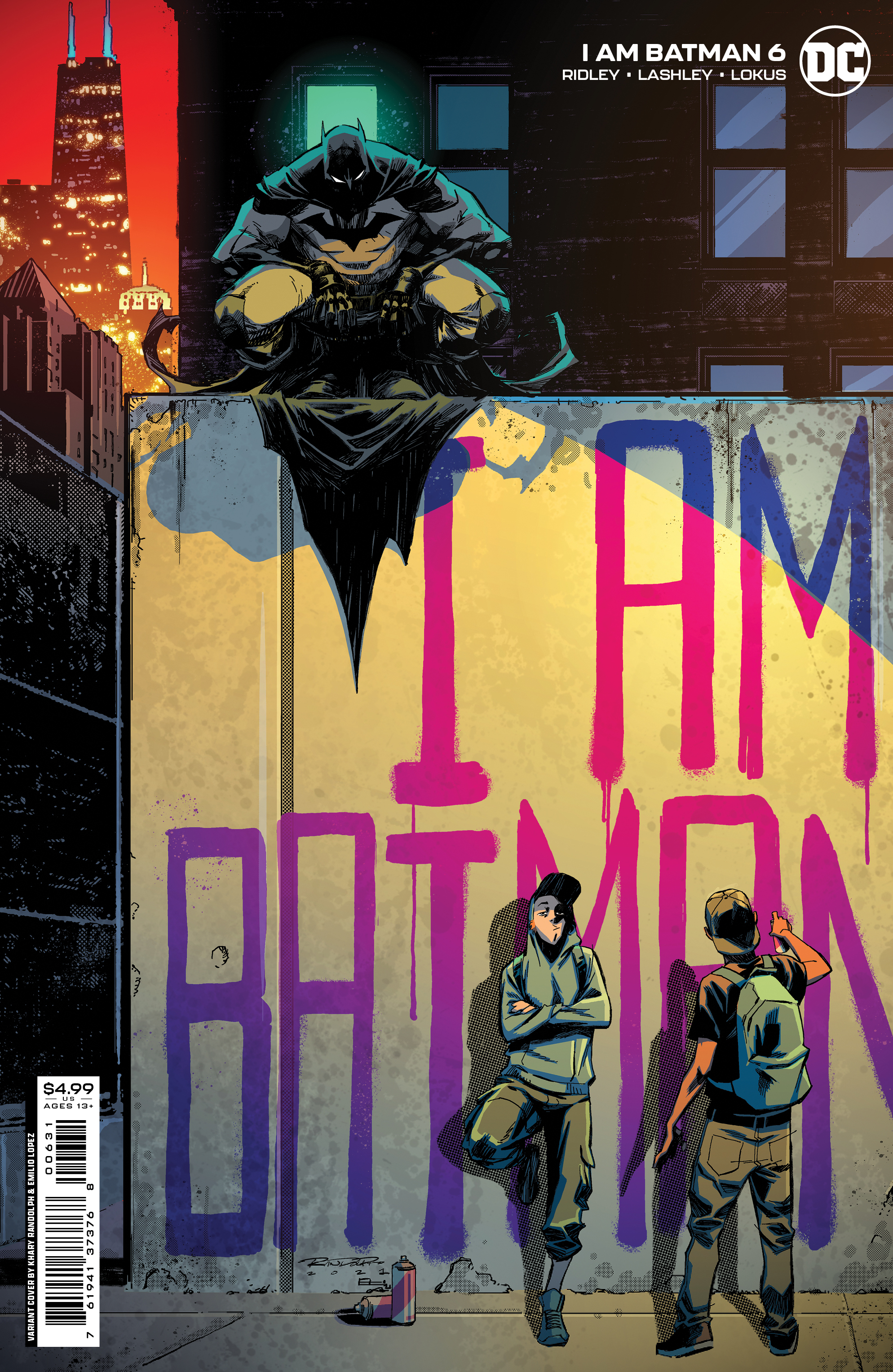 I Am Batman #6 Cover D 1 For 25 Incentive Cover Khary Randolph & Emilio Lopez Card Stock Variant