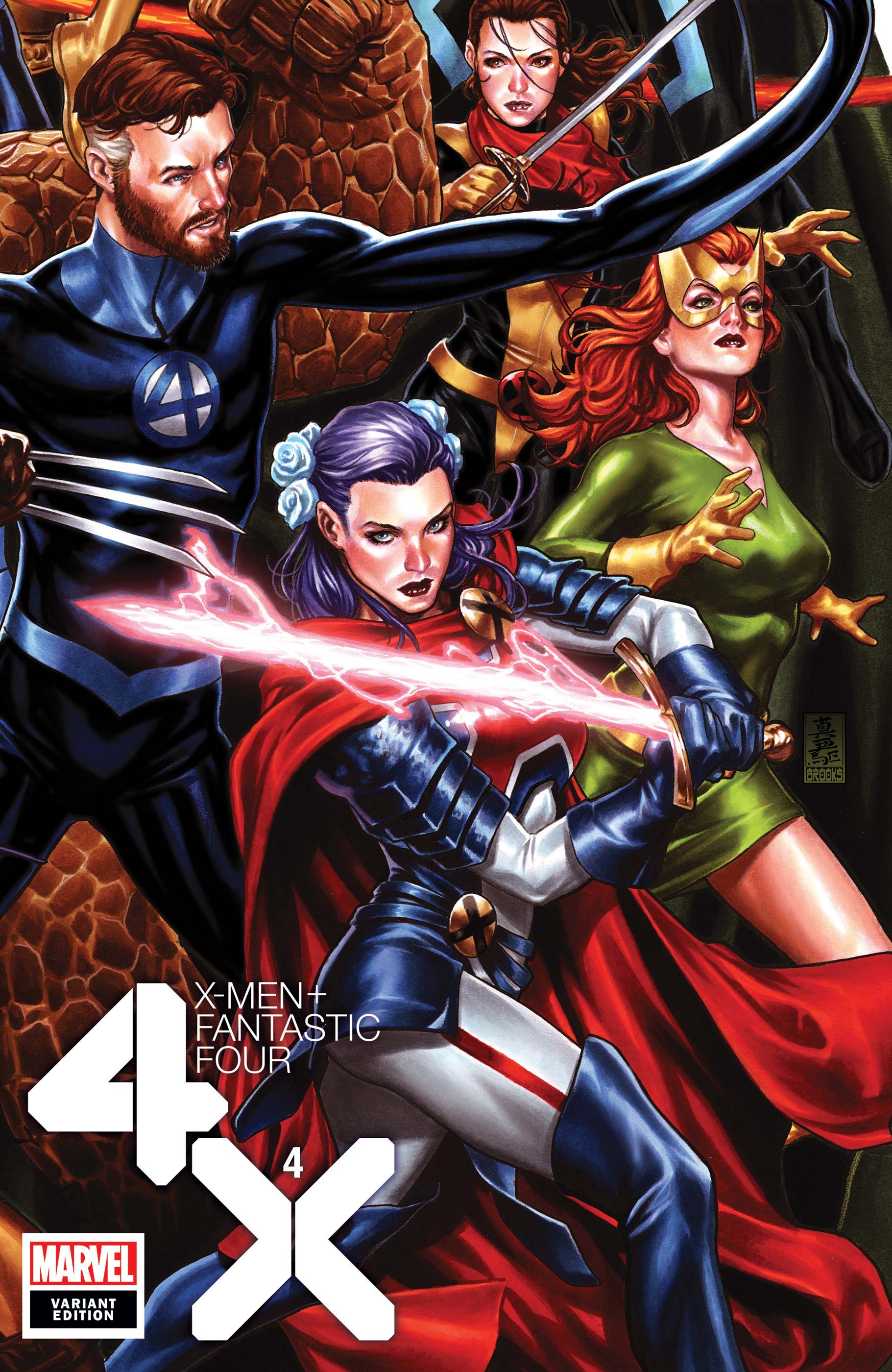 X-Men Fantastic Four #4 Brooks Connecting Variant (Of 4)
