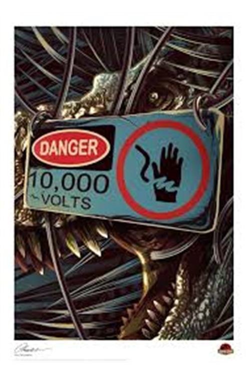 Jurassic Park 10,000 Volts Limited Edition 30th Anniversary Art Print