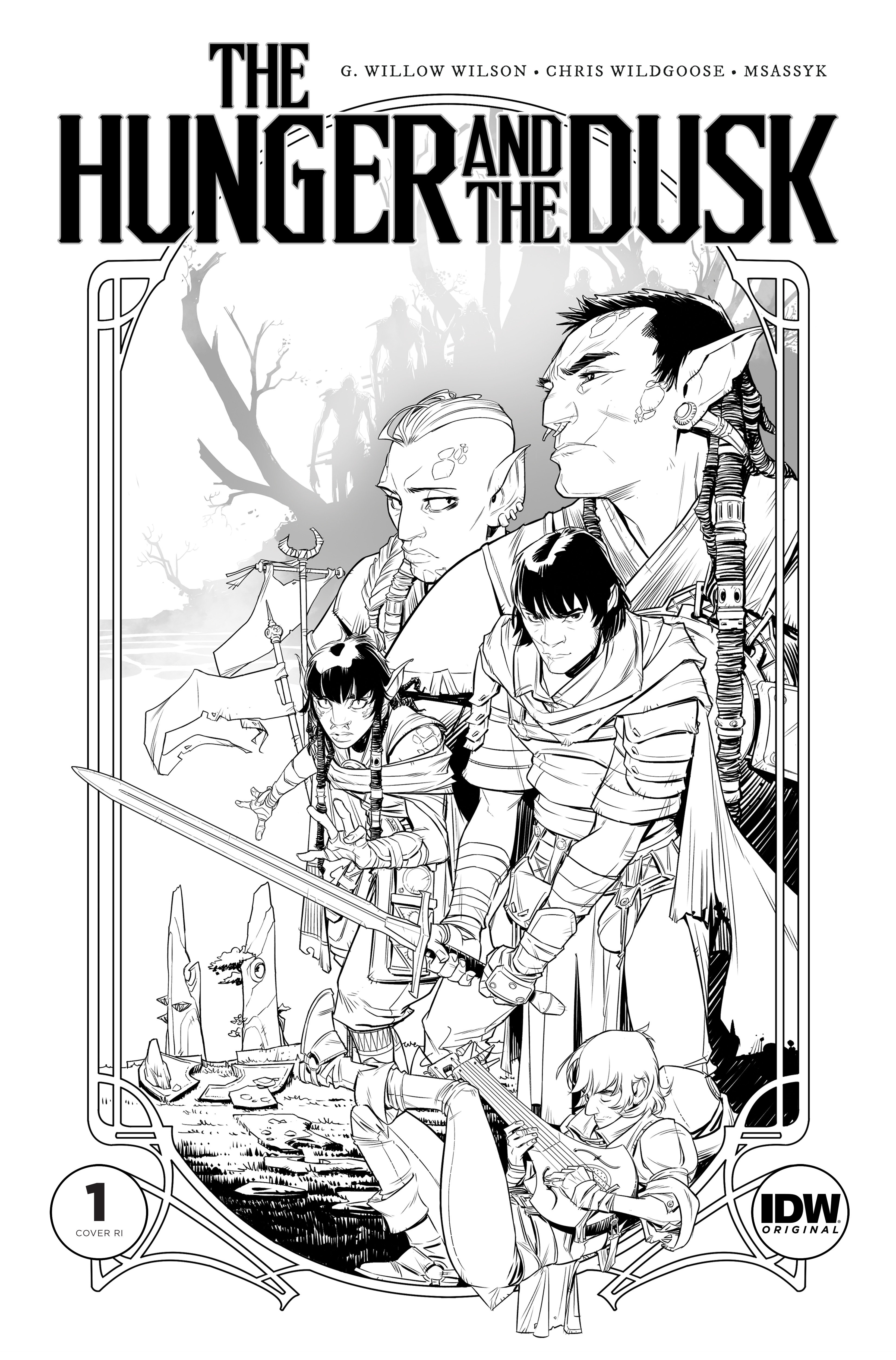 Hunger and the Dusk #1 Cover F 1 for 50 Incentive Wildgoose Black & White