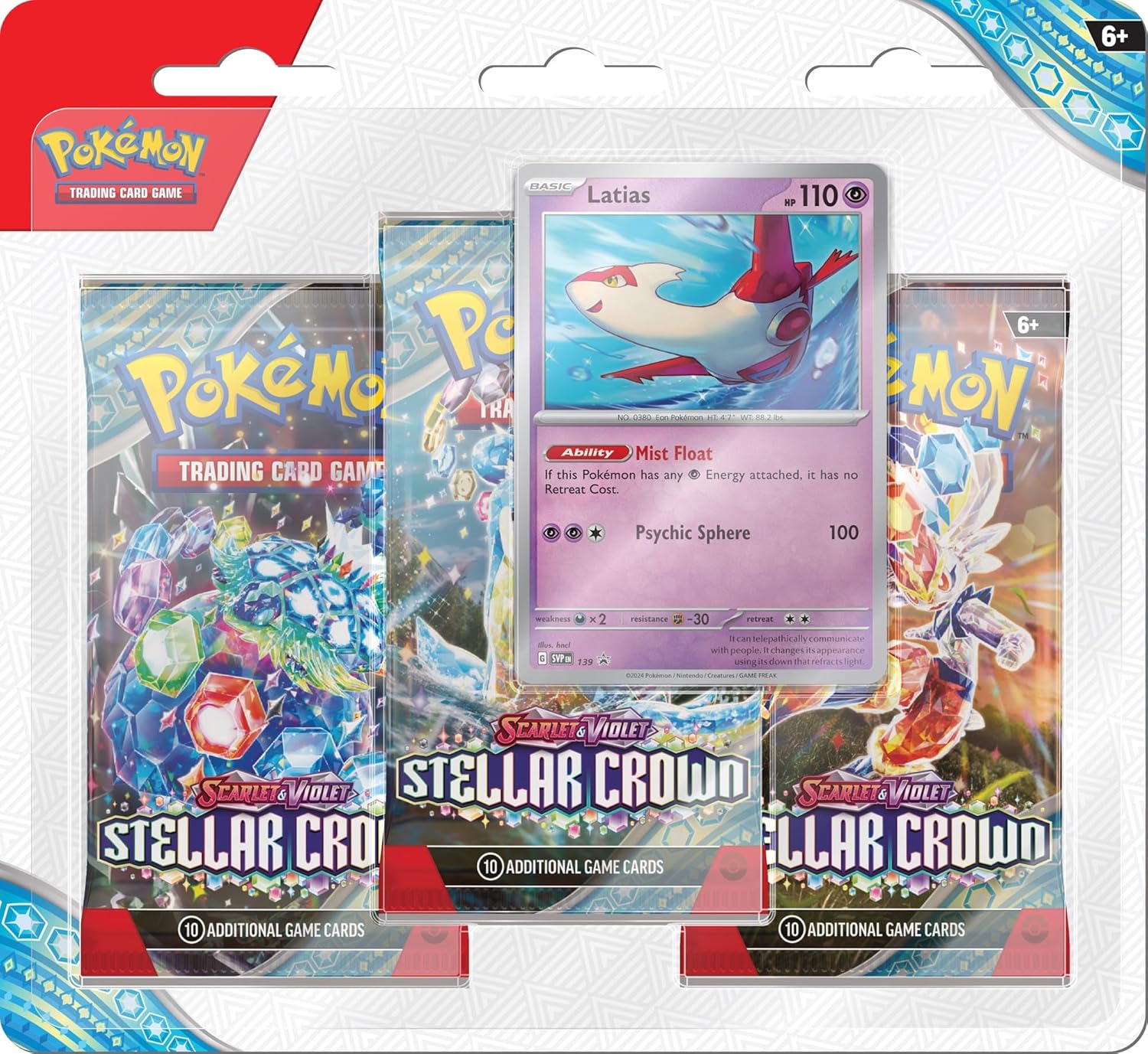 Pokémon TCG: Scarlet & Violet 07 Stellar Crown- 3-Booster Blister Pack