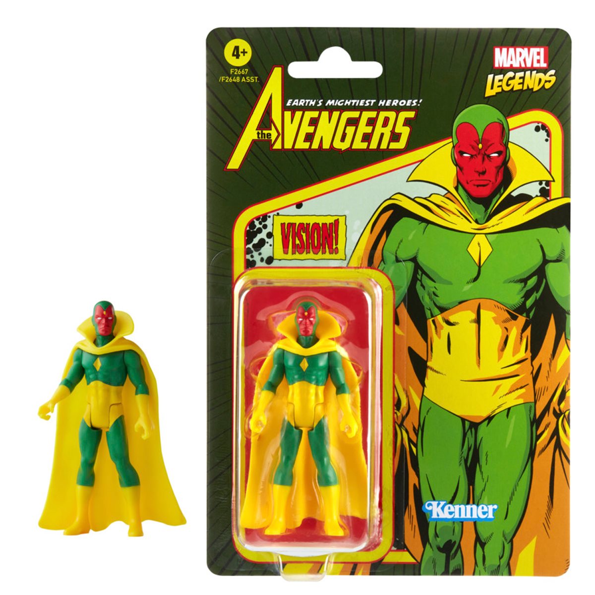 Marvel Legends Retro 375 Collection Vision 3 3/4-Inch Action Figure