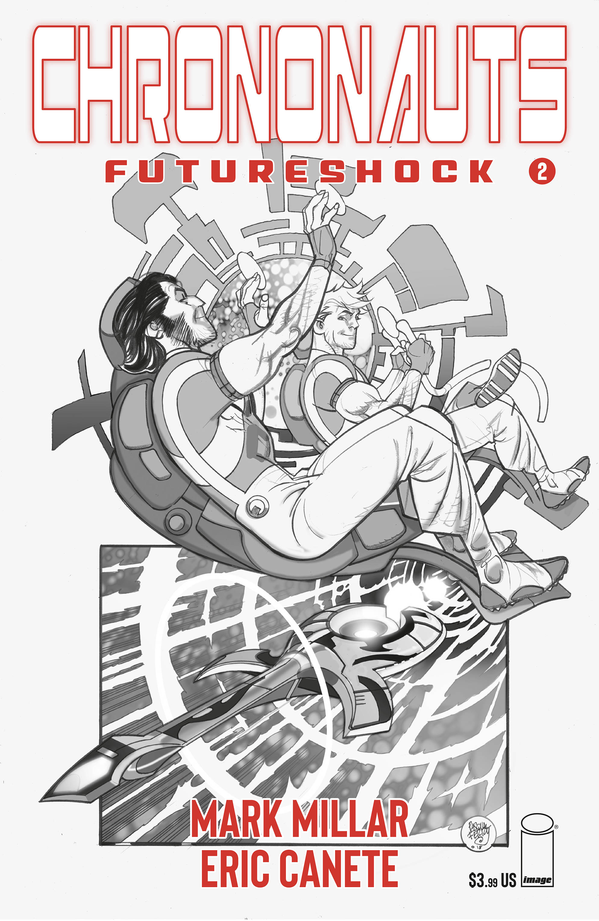 Chrononauts Futureshock #2 Cover B Black & White Ferry (Mature) (Of 4)