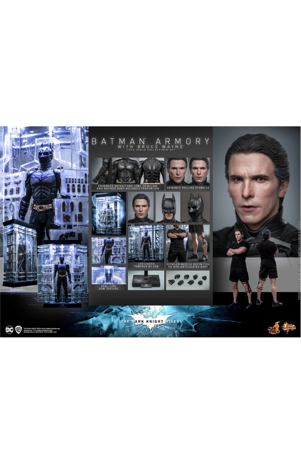 Batman Armory With Bruce Wayne Sixth Scale Figure Set By Hot Toys