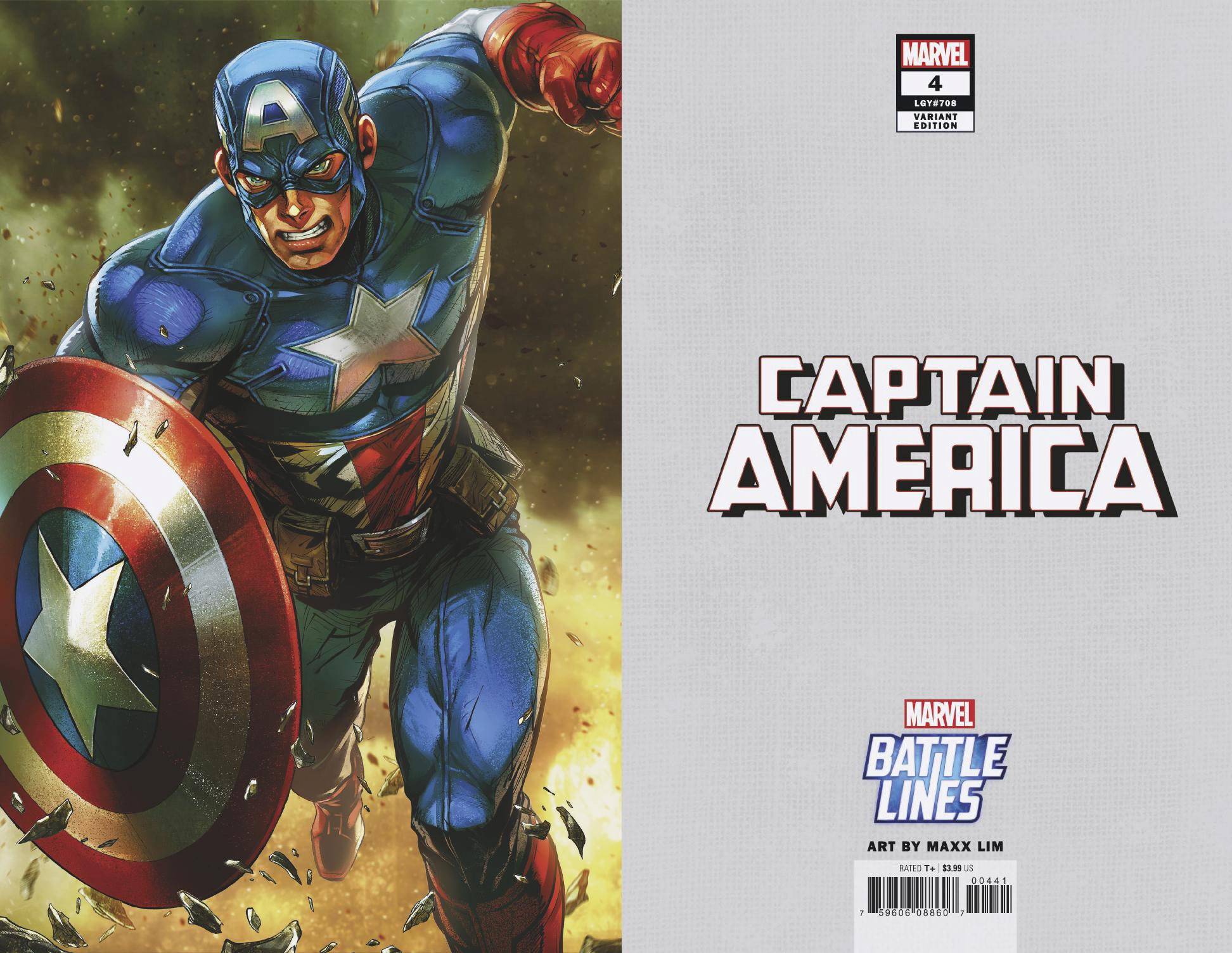 Captain America #4 Maxx Lim Marvel Battle Lines Variant (2018)