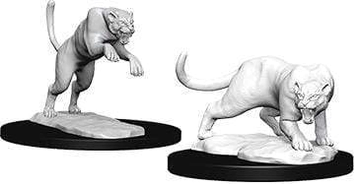 Dungeons & Dragons Nolzur`s Marvelous Unpainted Miniatures: Panther & Leopard