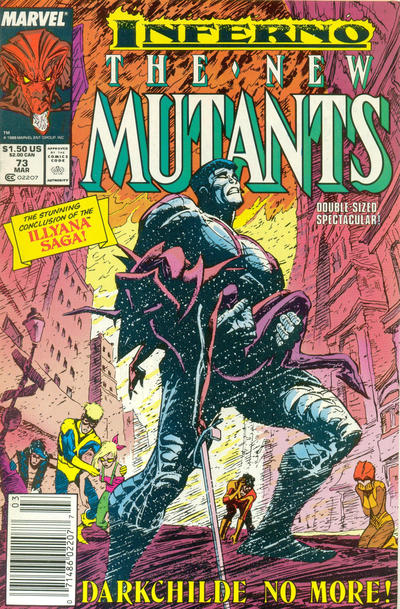 The New Mutants #73 [Newsstand]-Fine