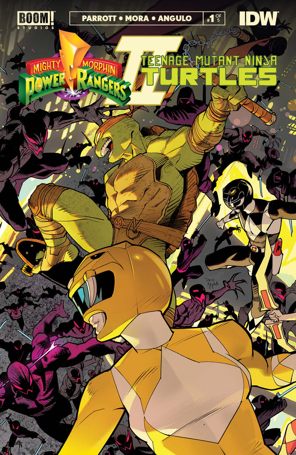 Mighty Morphin Power Rangers Teenage Mutant Ninja Turtles II #1 Cover B Connecting Variant 2 Mora (Of 5)