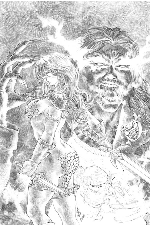 Red Sonja Age of Chaos #5 11 Copy Quah Black & White Virgin Last Call Incentive