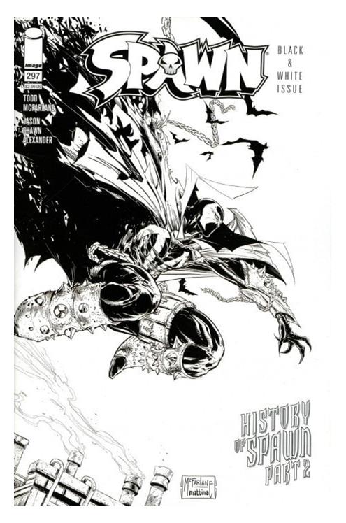 Spawn #297 Cover C Black & White Variant McFarlane & Mattina (1992)