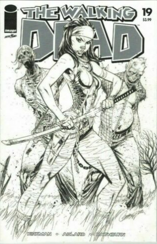 The Walking Dead #19 Blind Bag 15th Anniv. J. Scott Campbell Sketch Variant