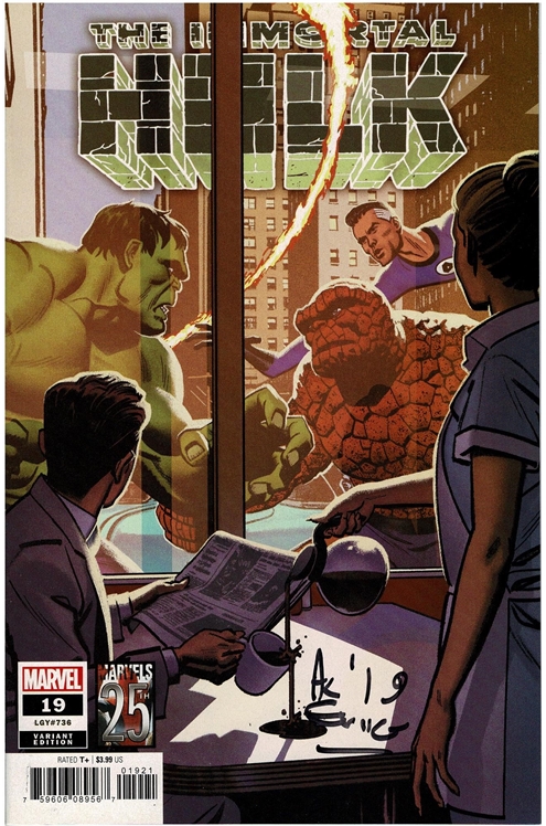 Immortal Hulk #19 [Greg Smallwood Marvels 25th Anniversary Tribute]-Very Fine, Signed By Al Ewing