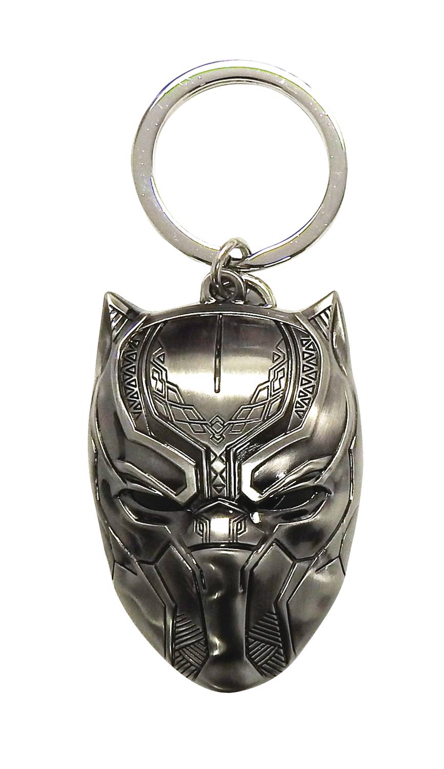 - Marvel Black Panther Head Pewter Keyring 6 Piece Bag