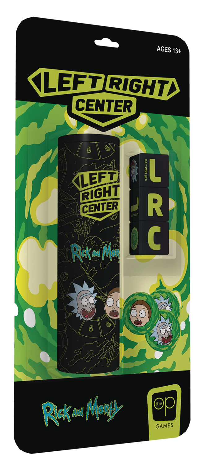 Buy Left Right Center Rick and Morty Dice Game | Samurai Comics Glendale