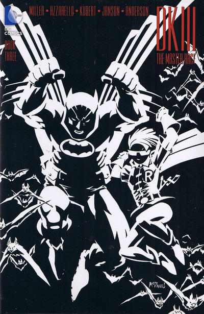 Dark Knight Iii: The Master Race #3 [Scott Mcdaniel Black And White Cover]