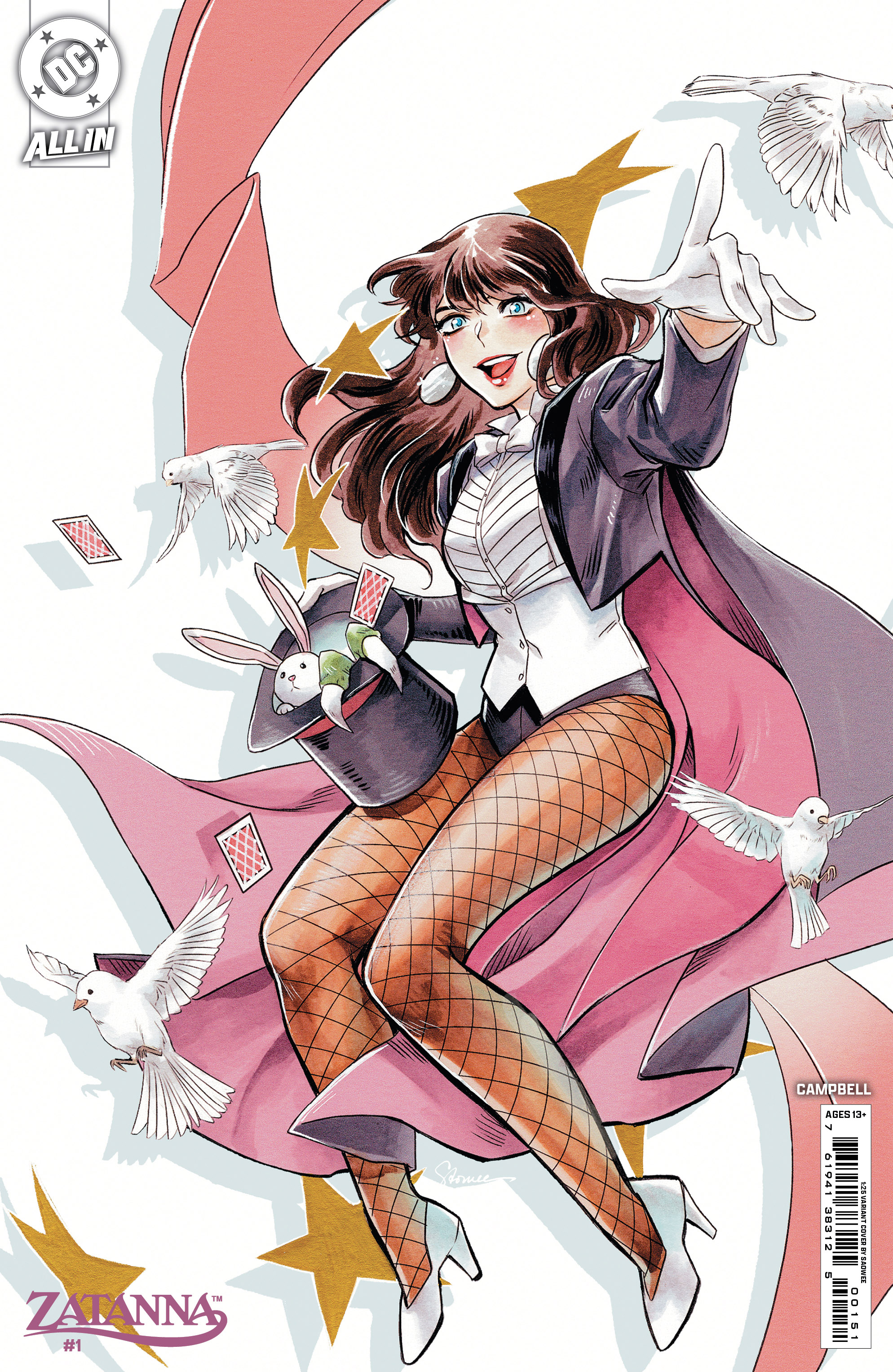 Zatanna #1 Cover I 1 for 25 Incentive Saowee Card Stock Variant (Of 6)