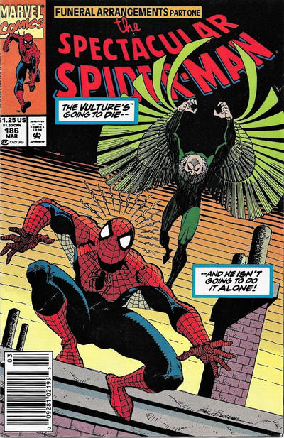 The Spectacular Spider-Man #186 [Newsstand]-Fine (5.5 – 7)