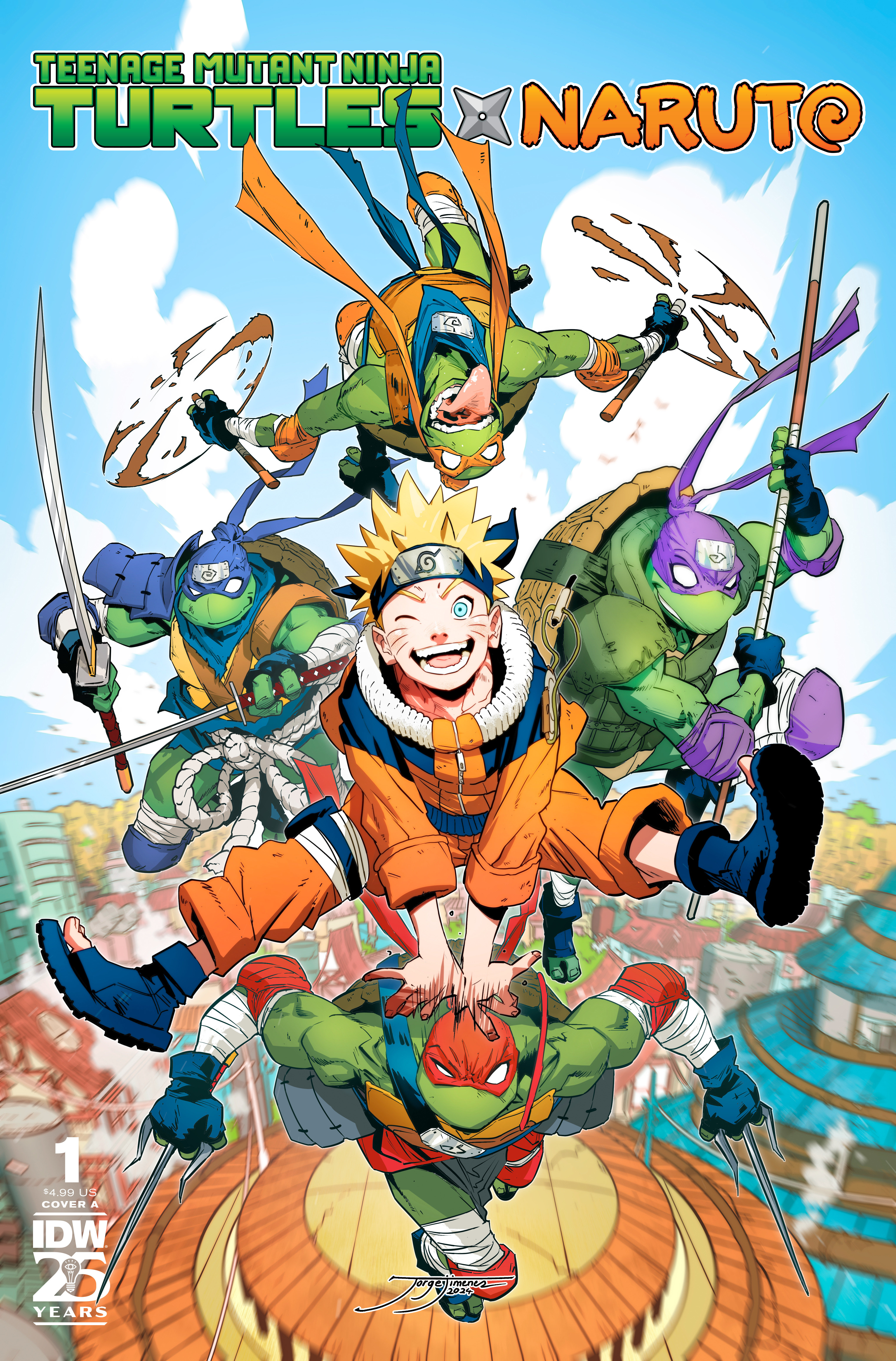 Teenage Mutant Ninja Turtles/Naruto #1 Cover A Jiménez