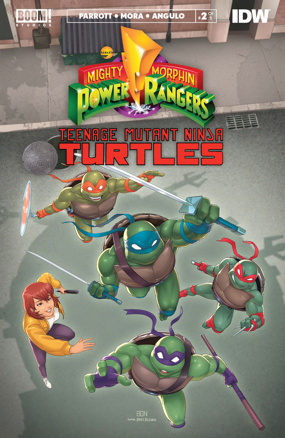 Mighty Morphin Power Rangers Teenage Mutant Ninja Turtles II #2 Cover D Teenage Mutant Ninja Turtles Variant Bernardo (Of 5)
