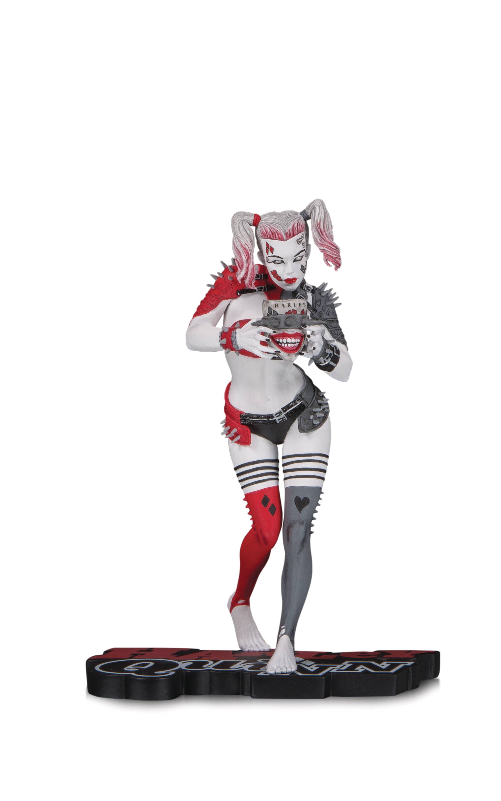 Harley Quinn Red White & Black Statue by Greg Horn