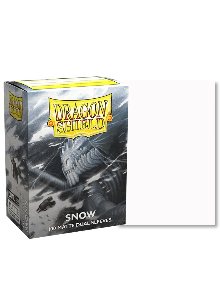 Dragon Shield Standard Dual Matte Sleeves Snow (100 Ct)