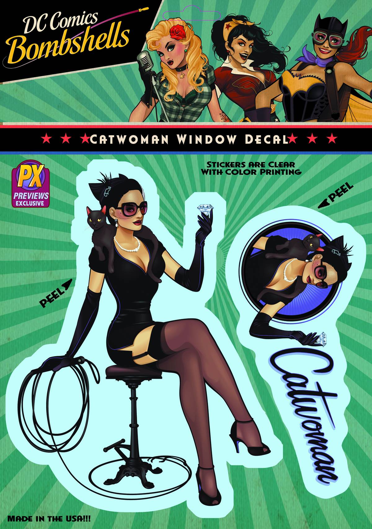 DC Bombshells Catwoman Px Vinyl Decal