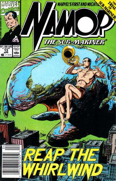 Namor, The Sub-Mariner #13 [Newsstand](1990)-Fine (5.5 – 7)