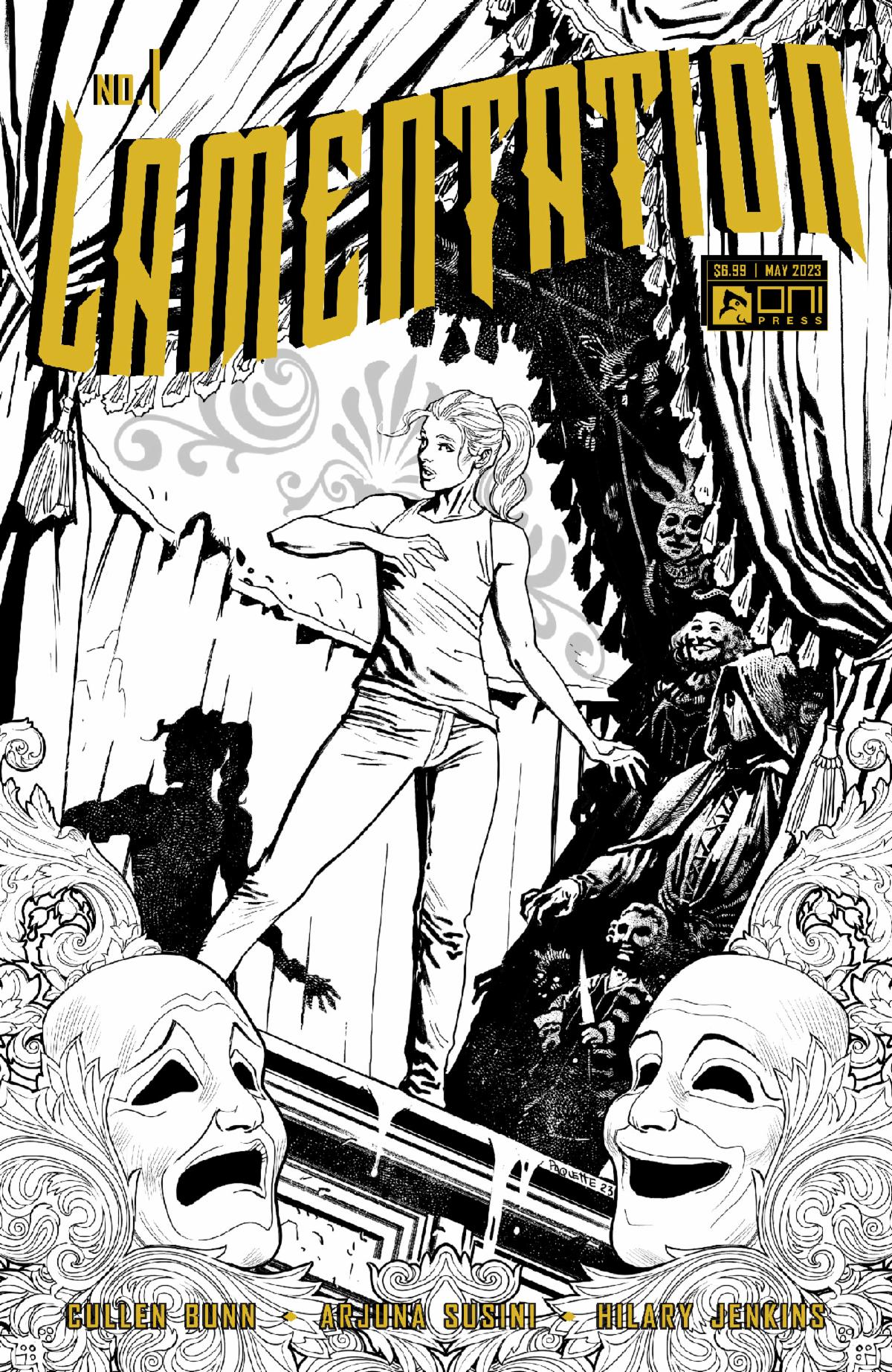 Lamentation #1 Cover E 1 for 15 Incentive Yanick Paquette Black And White Variant (Of 3)