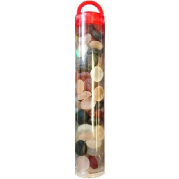 Assorted Frosted Glass Stones In 5.5" Tube (40)
