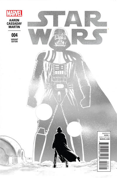 Star Wars #4 [Incentive John Cassaday Black And White Variant] - Nm/M 9.8