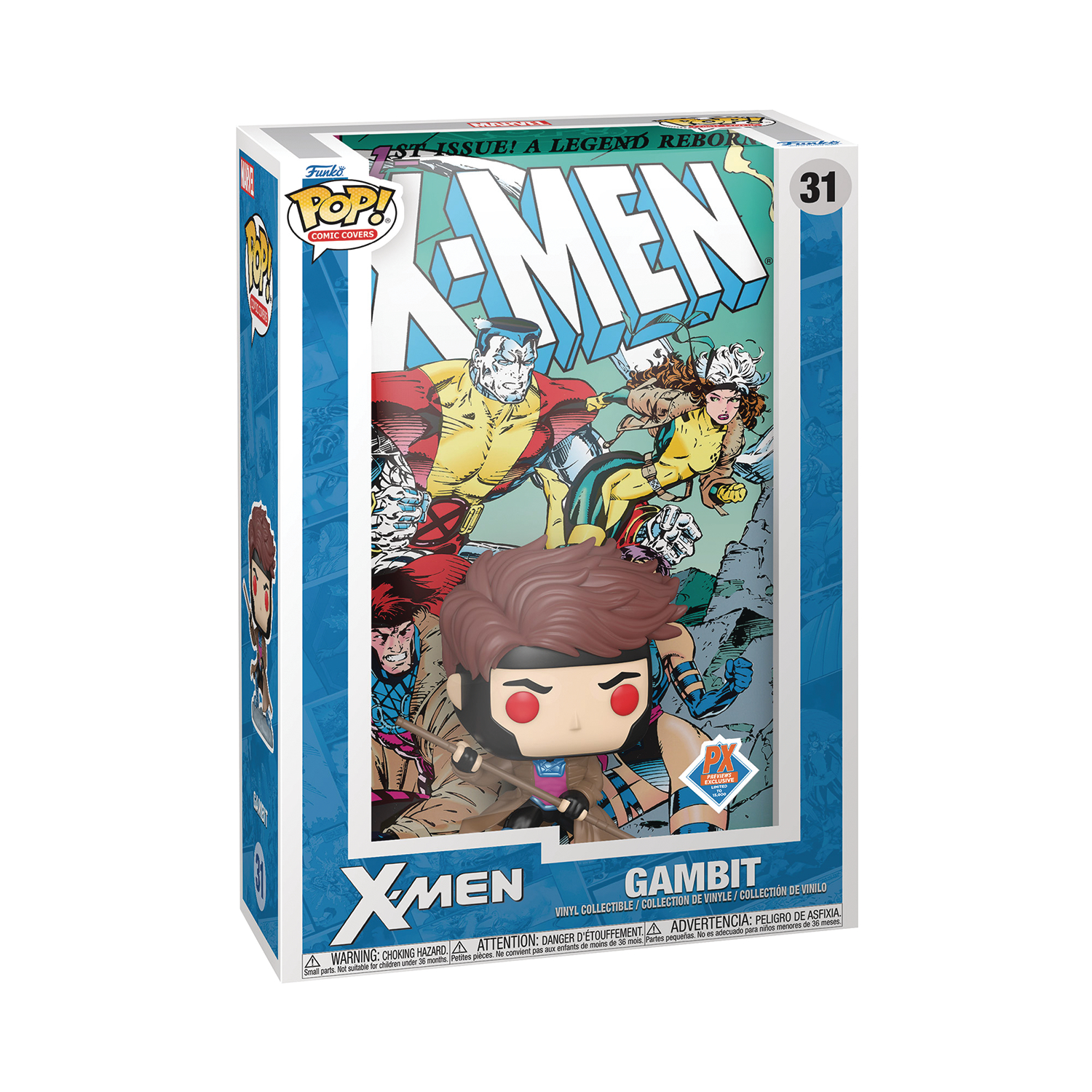 Fcbd 2024 Pop Comic Cover Marvel X-Men #1 Gambit Px Vinyl Figure