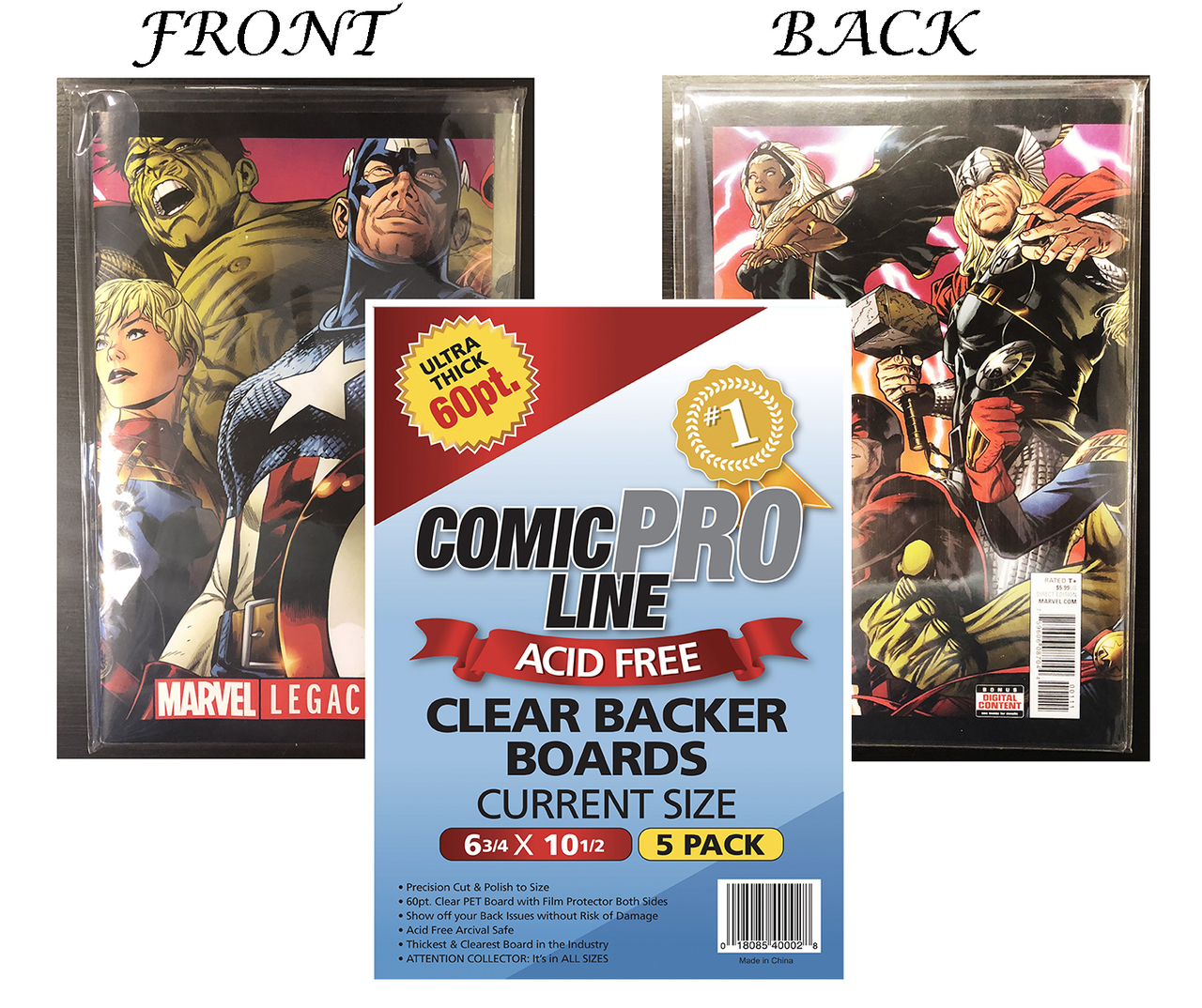 Comic Pro Line Clear Backer Boards Current Size 60Pt